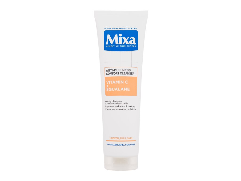 Čisticí gel – Mixa Vitamin C+ Squalane Anti-Dullness Comfort Cleanser 150 ml